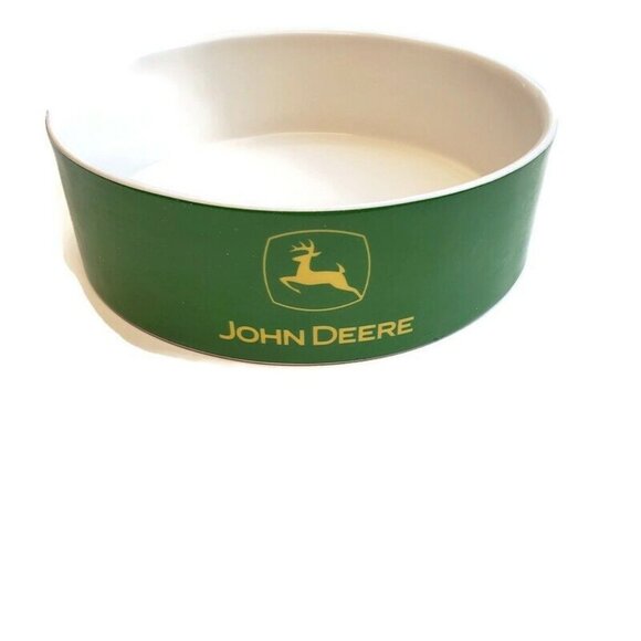 John Deere Tractor Farm Encore Dog Cat Food Bowl Ceramic Size Large 7.5" x 2.5" - Picture 2 of 7